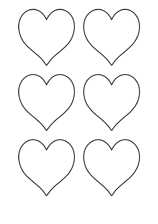3 Inch Hearts Pattern Template Printable Pdf Download