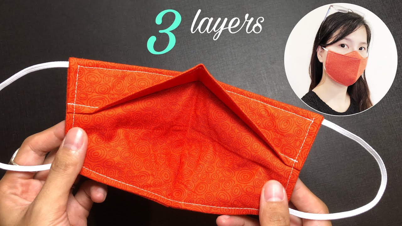 3 layer 3D Mask NO FOG ON GLASSES Very Quick Easy 3D Face Mask