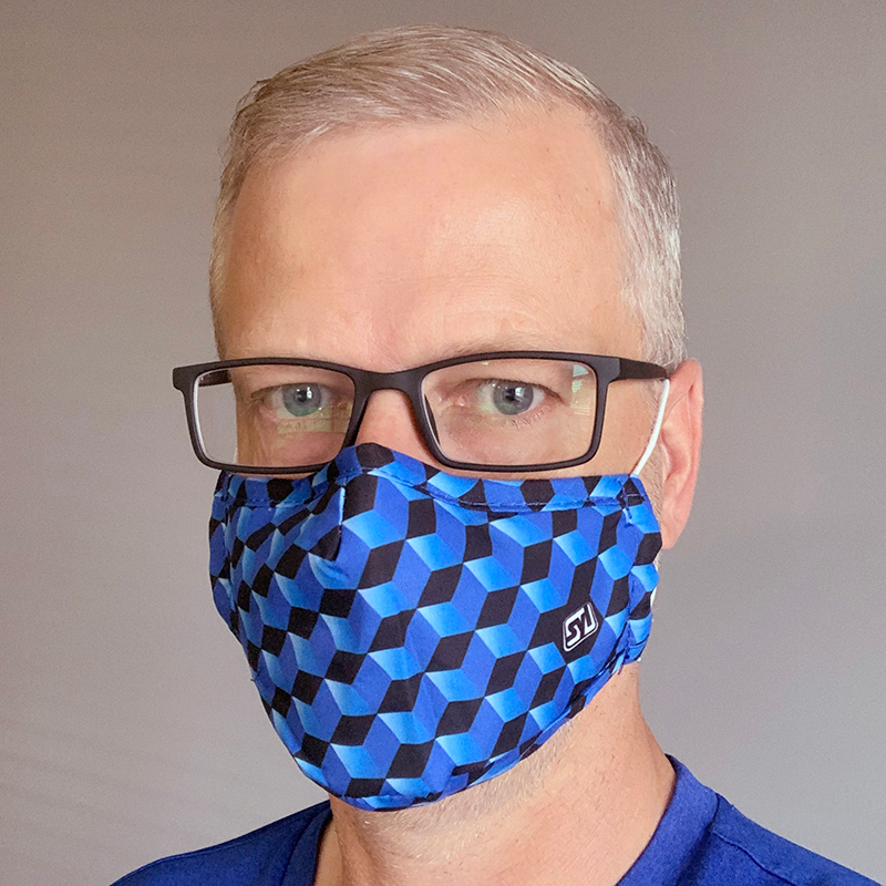 3 Layer Adult Face Mask With A Custom Dye Sublimated Full Color Imprint 