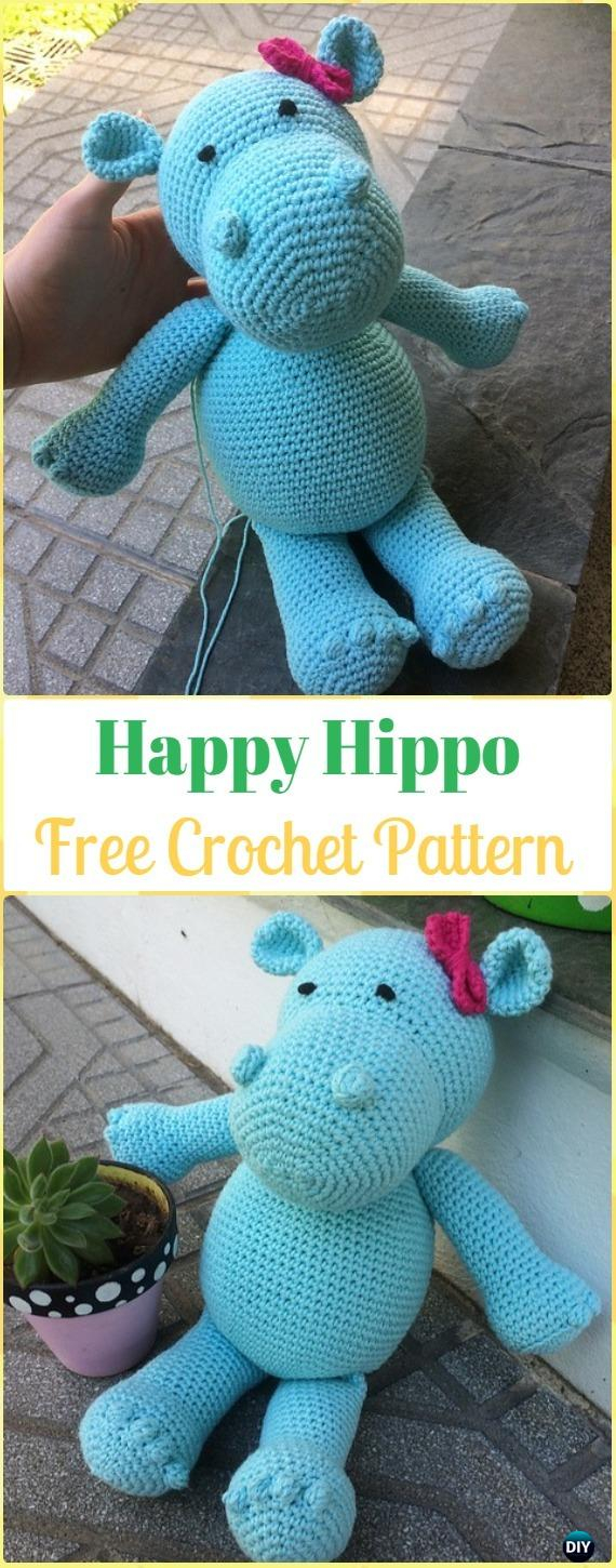 Amigurumi Crochet Hippo Toy Softies Free Patterns ...