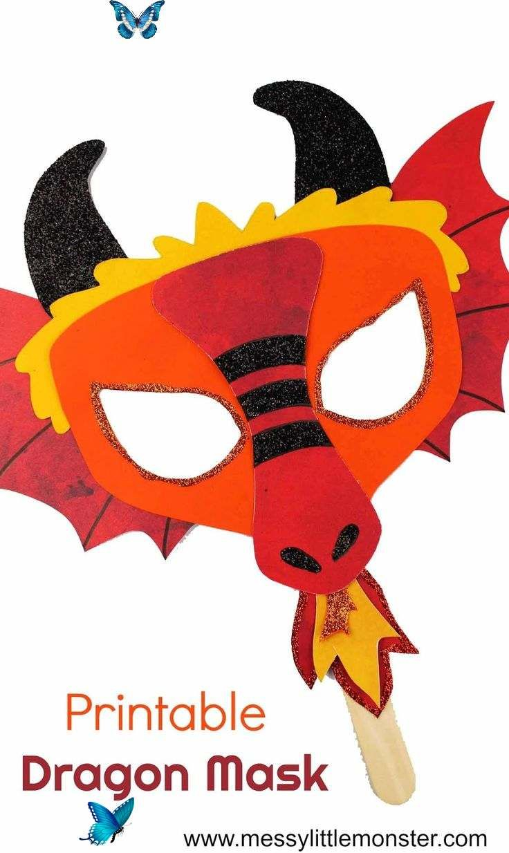 Chinese Dragon Mask A Fun Printable Dragon Craft Chinese Dragon Mask