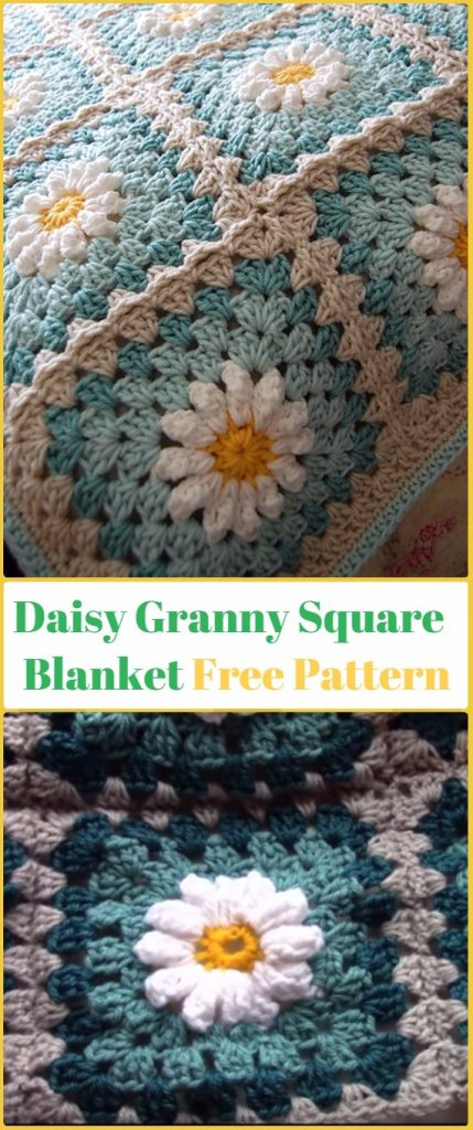 Crochet Daisy Flower Blanket Free Patterns Instructions