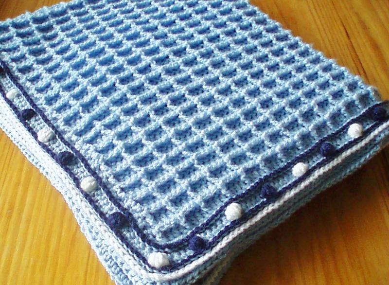 Crochet Pattern For Waffle Weave Baby Blanket By FlossiePotts On