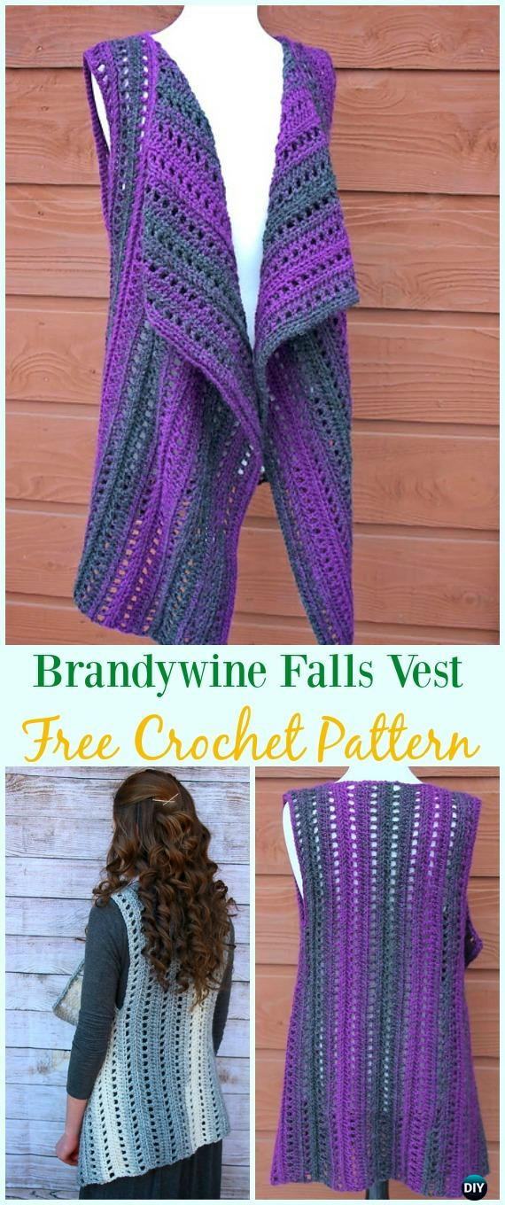 Crochet Women Vest Free Patterns Spring Summer Sweater Outwear