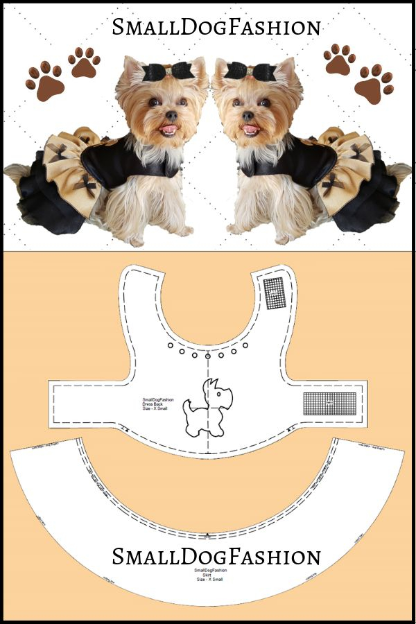 Cute Dog Dress PDF Sewing Pattern For A Small Dog Dog Dress Design By
