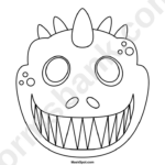 Dinosaur Mask Template To Color Printable Pdf Download