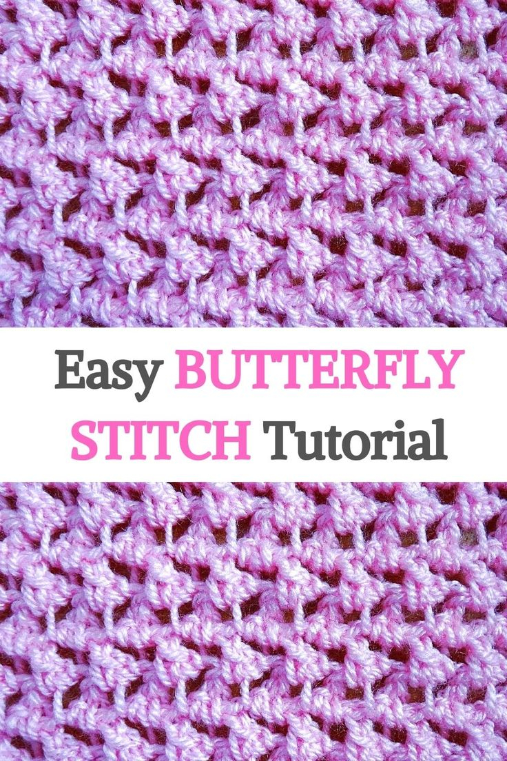 Easy BUTTERFLY STITCH Tutorial Butterfly Stitches Crochet