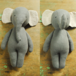 Elephant Stuffed Animal Doll Sewing Pattern Soft Toy Digital PDF