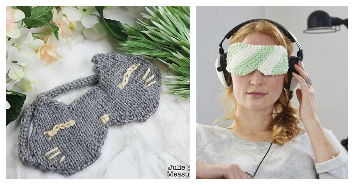 Eye Mask Free Knitting Pattern