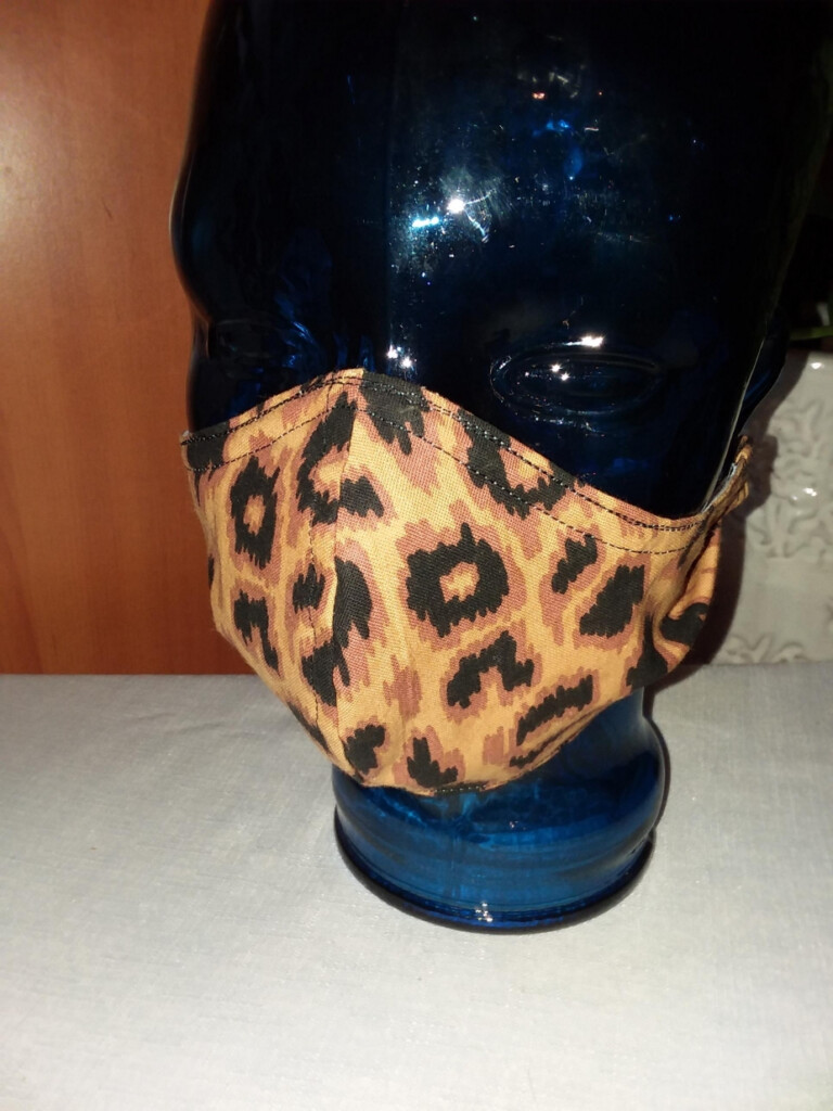 Face Mask 1 Adult Animal Print Fabric Reusable Double Layered