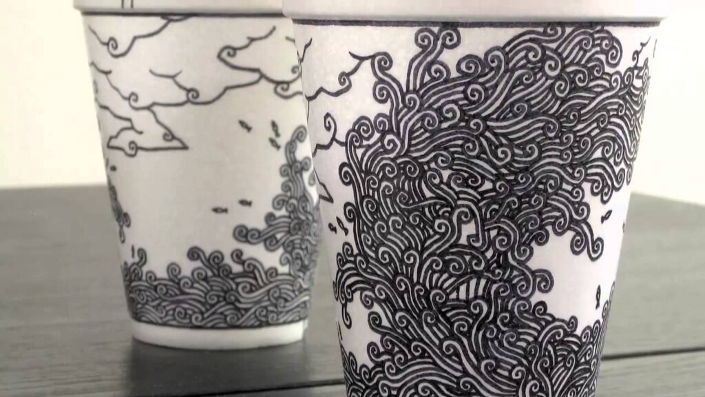 Foam Cup Art By Boey YouTube