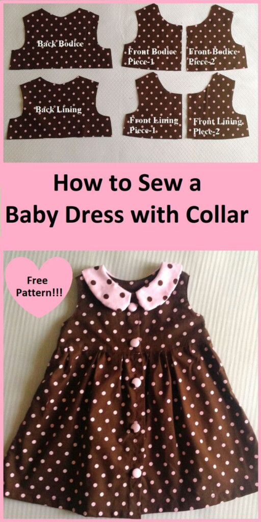 How To Sew Baby Dress With Collar Free Sewing Project Baby Clothes 
