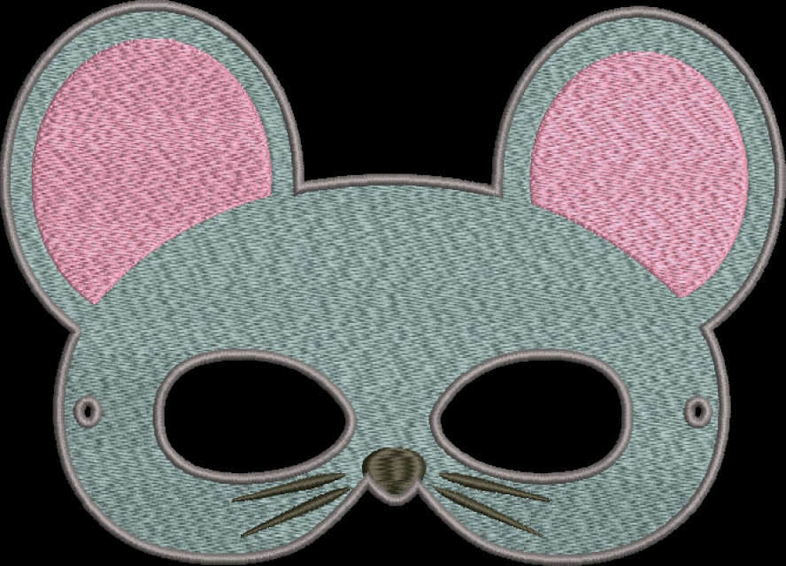 Mouse Mask Machine Embroidery Design