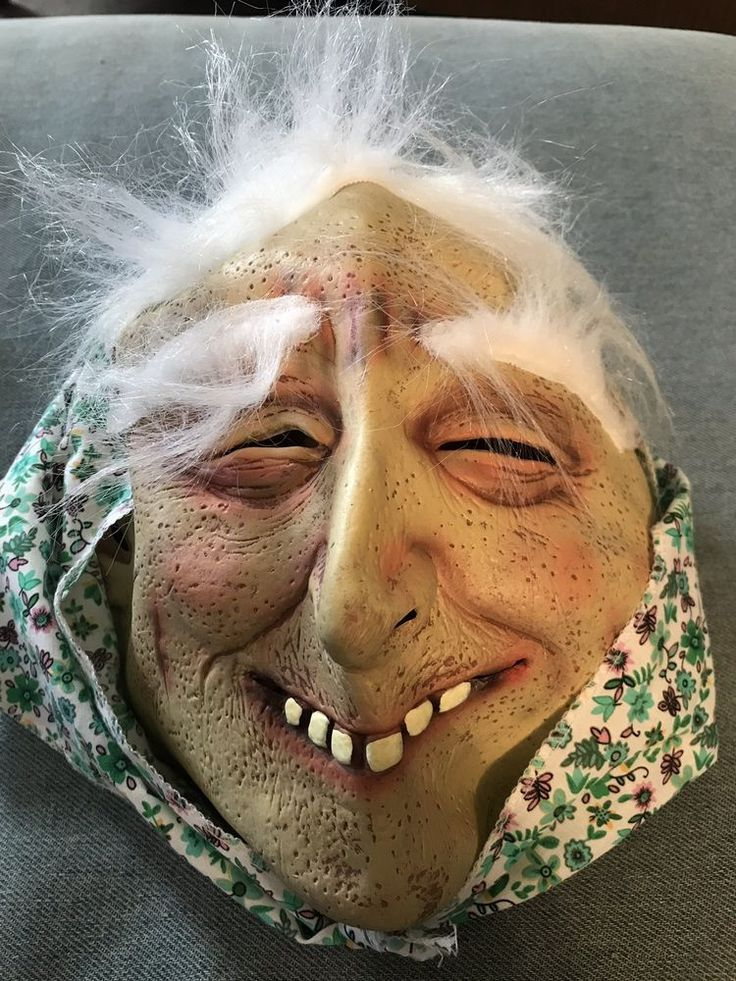 Old Lady Mask fashion clothing shoes accessories 