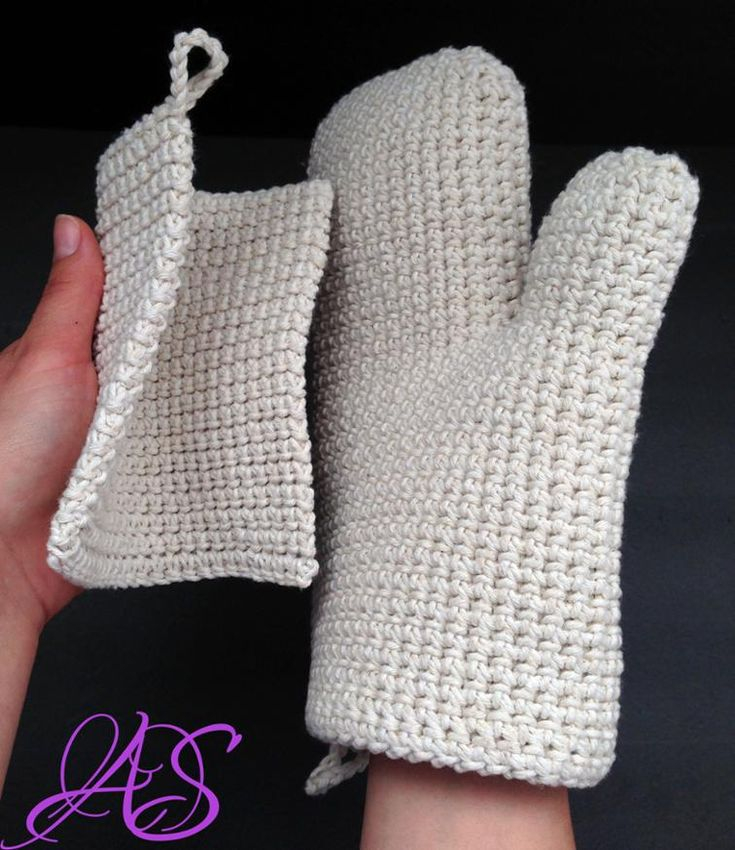 Oven Mitt And Potholder Set Craftsy Crochet Dishcloths Crochet Hot 