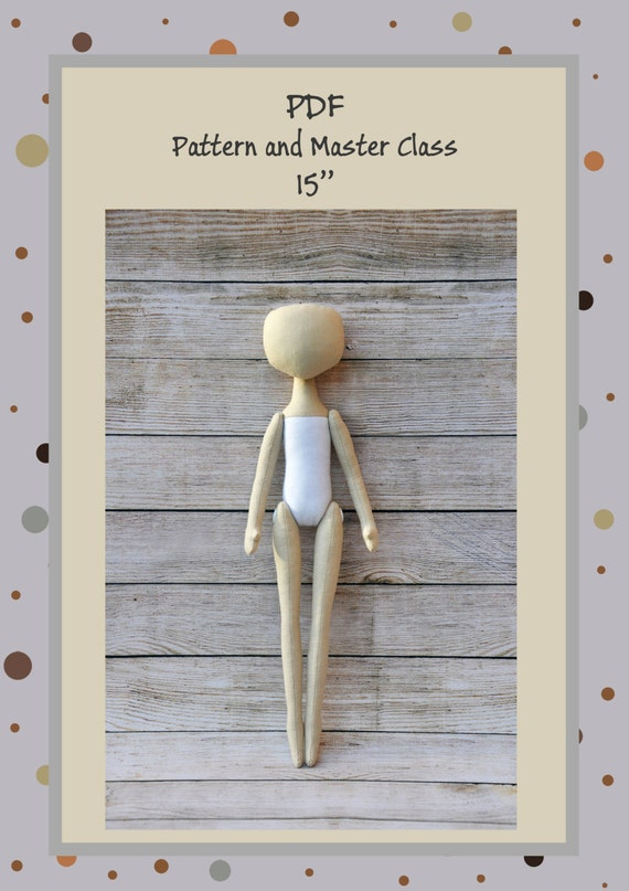 PDF Cloth Doll Pattern 15 PDF Sewing TutorialSoft