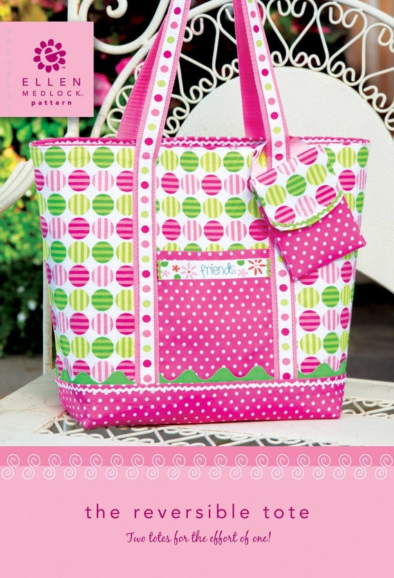 PDF Download Of Reversible Tote Bag Purse DIY Sewing Pattern