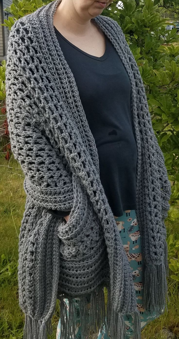 Perfect Pocket Shawl Camisola De Crochet Modelos De Su ter Padr es