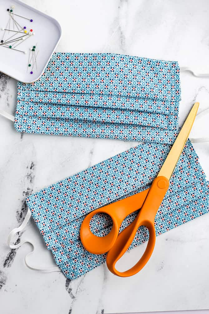 Pleated Face Mask Pattern With Ties Or Elastic Free Printable