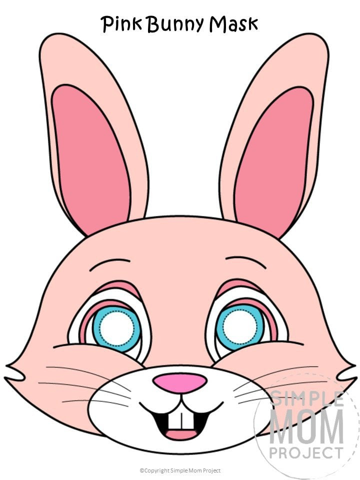 Printable Bunny Mask Templates For Kids Simple Mom Project