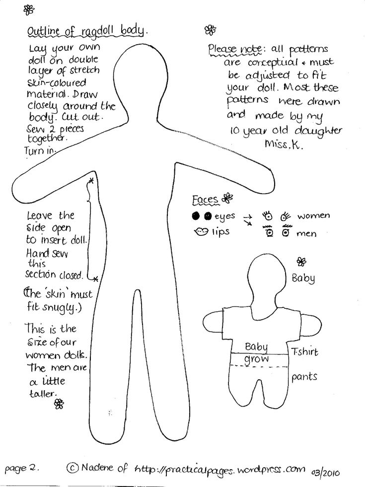Rag Doll Pattern Template Doll Patterns Free Rag Doll Doll Sewing