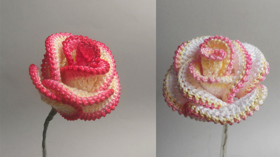 Rose Crochet Flower Pattern And Tutorial CrochetBeja