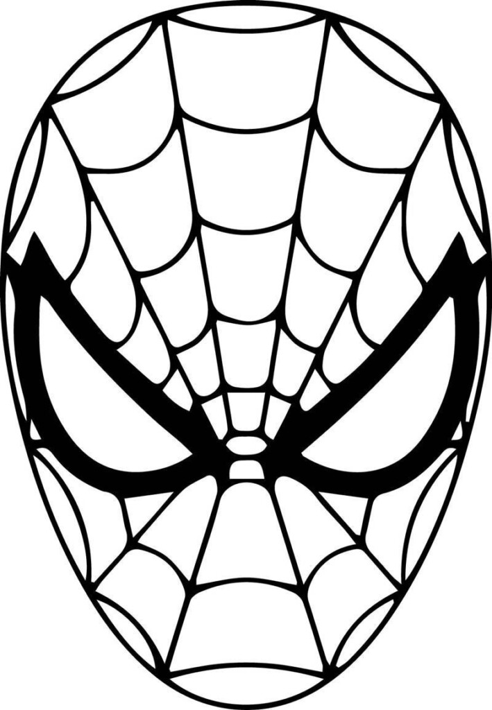 Rosto Do Homem Aranha Para Pintar Desenhos Para Colorir