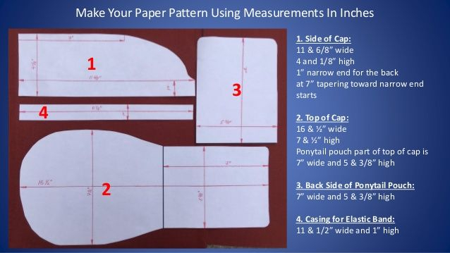 Scrub Cap For Long Hair Printable Pattern And DIY Tutorial In 2020 