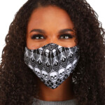 Skeletons Pattern Sublimated Adult Face Mask