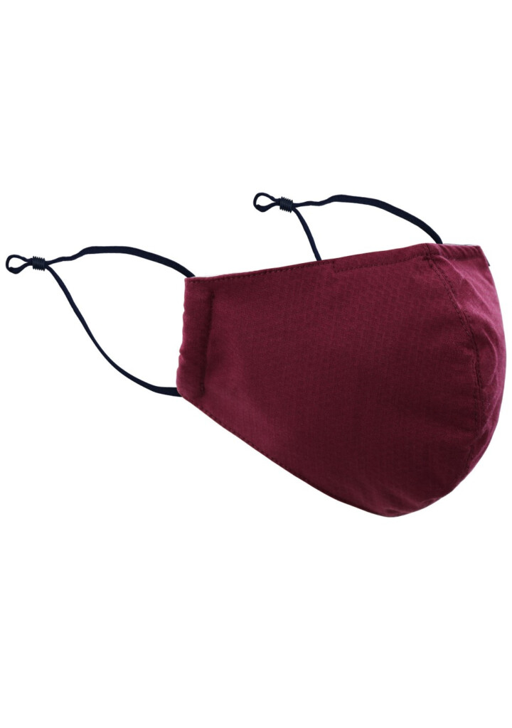 Solid Burgundy Face Mask Cotton Mask In Burgundy With Nano Filter 