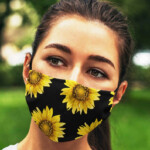 SUNFLOWER Face Mask Women Sunflower Fabric Face Mask Floral Etsy