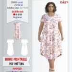 Super Plus Size Dress Sewing Pattern Pdf 1558 By Adelica Patterns