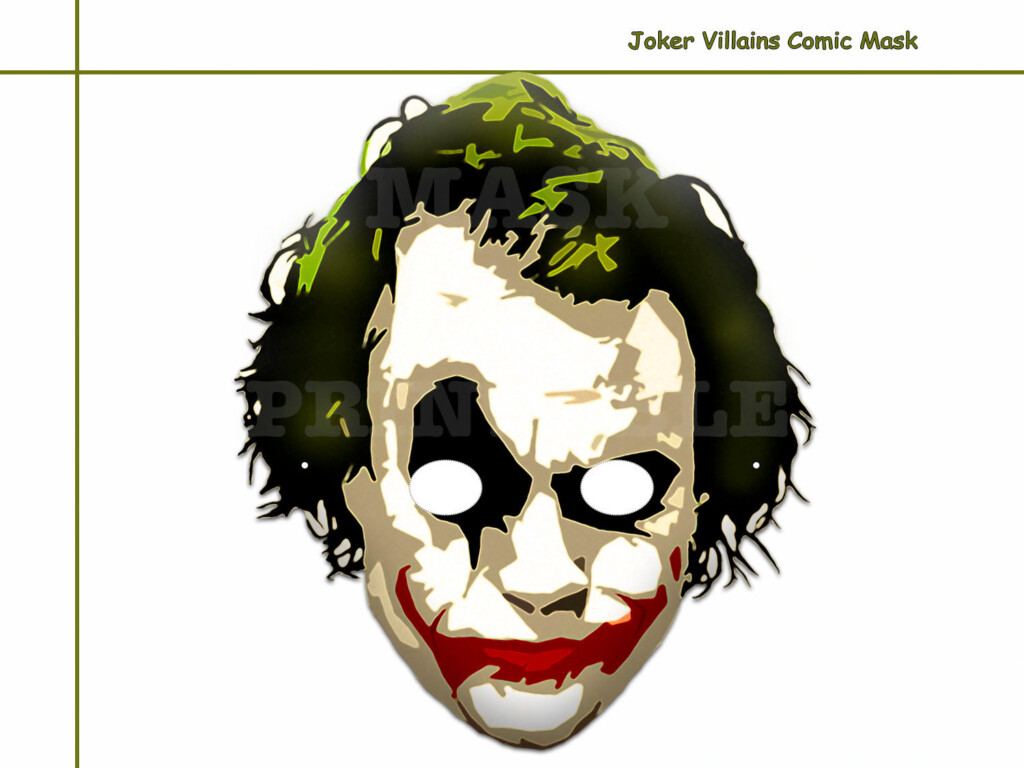 Unique Joker Villains Comic Printable By HolidayPartyStar On Zibbet